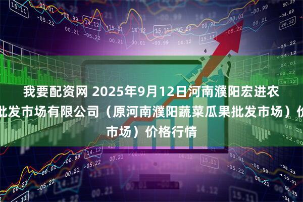 我要配资网 2025年9月12日河南濮阳宏进农副产品批发市场有限公司(原河南濮阳蔬菜瓜果批发市场)价格行情